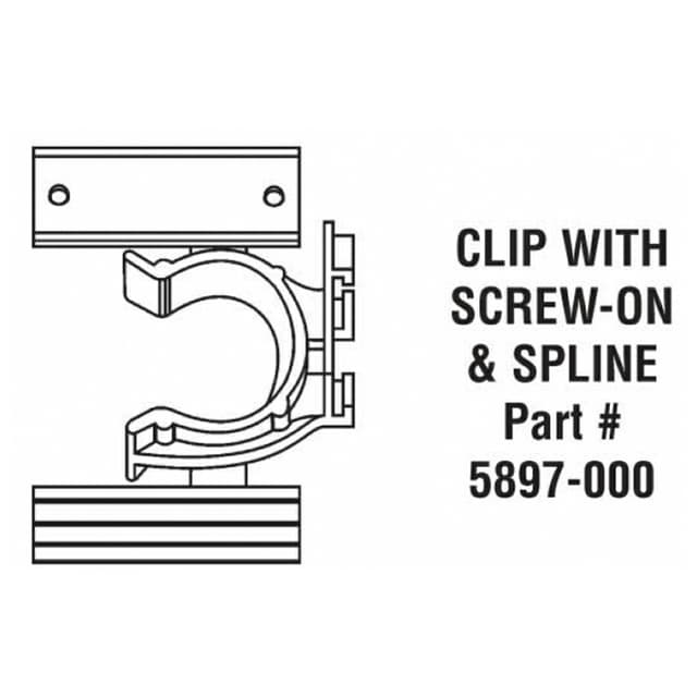 Hardware Concepts Toe Kick Clip with Screw-on Spline Plate