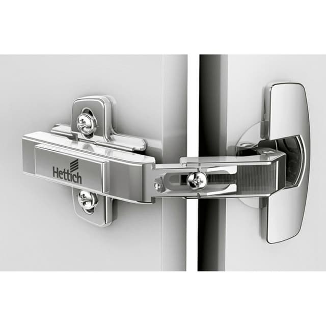 Hettich Intermat Pie Cut Corner Concealed Long Arm European Hinges, Expanding Socket Mount