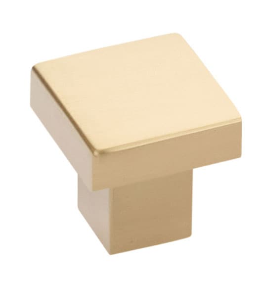 Emtek Modern Rectangular Hunter Knob, 1-5/8" Diameter, Satin Brass - 86703US4