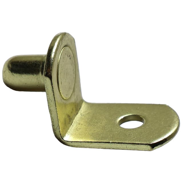 "L" Shaped Steel Shelf Supports 3/16" Bore, Brass - (Bulk) Pro Value Series BA1610PB