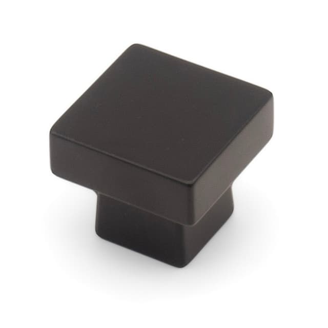 Studio 917 City Style Series 1-1/8 in (29 mm) L x 1-1/8 in (29 mm) W Matte Black Knob, - K722-MB