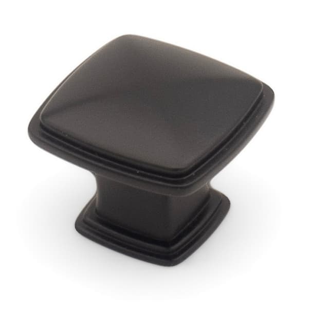 Studio 917 Skyline Series 1-1/4 in (32 mm) L x 1-1/4 in (32 mm) W Matte Black Knob, - K844-MB