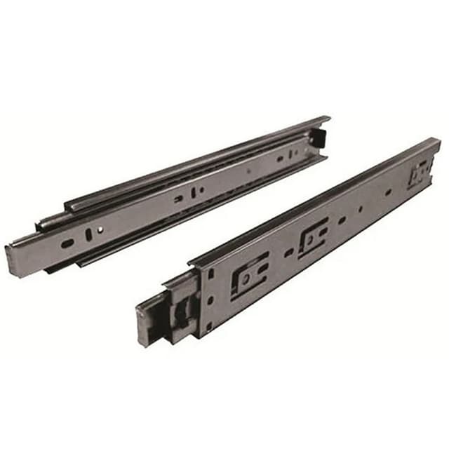 Pro Value Series Over Travel Standard Ball Bearing Drawer Slide PRO 100 Series, Unhanded Side Mount Black