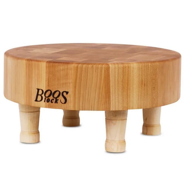 John Boos 3" Thick Round Maple Cutting Board with Feet