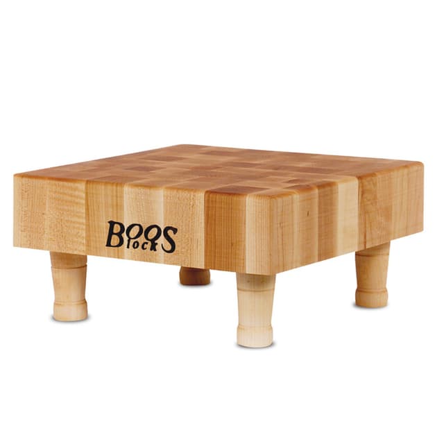 John Boos 3" Thick Square Maple Cutting Board with Feet