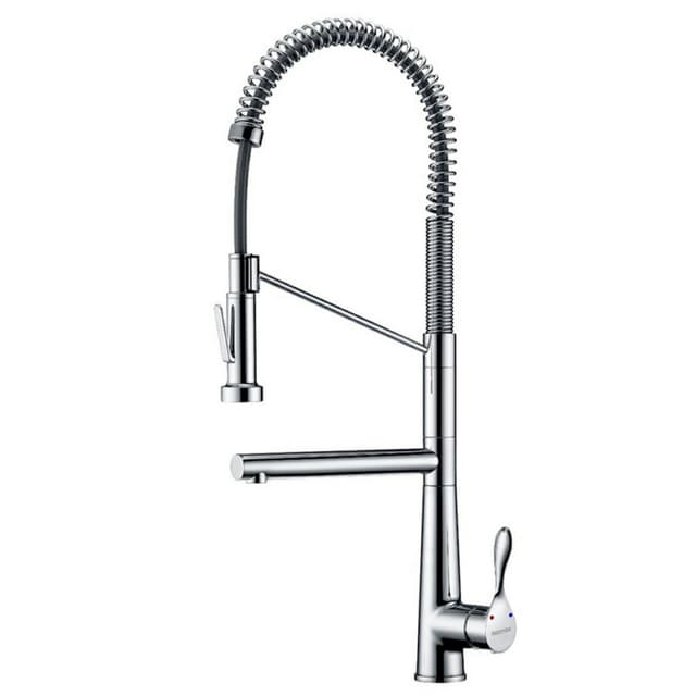 Karran Tumba Single Handle Pull-Down Dual Function Kitchen Faucet, 1.8GPM, 180 Degree, ADA Compliant