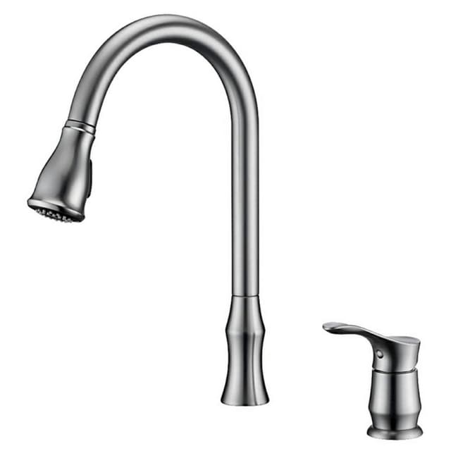 Karran Dockton Single Handle Pull-Down Dual Function Kitchen Faucet, 1.8GPM, 360 Degree, ADA Compliant