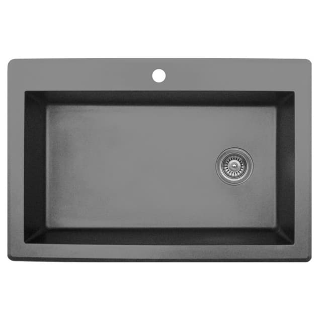 Karran 33"W x 22"D Quartz Single Bowl Top Mount Sink - QT-670