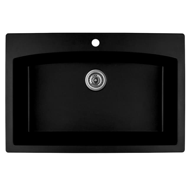 Karran 33"W x 22"D Quartz Single Bowl Top Mount Sink - QT-712