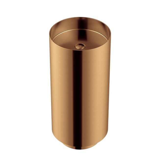 Karran Cinox Brushed Gold Vanity Pedestal Sink Single Bowl, - CCP500G