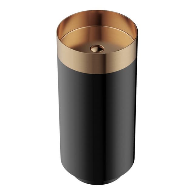 Karran Cinox Brushed Gold Vanity Pedestal Sink Single Bowl, - CCP100G