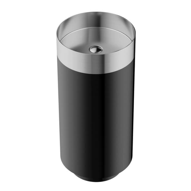 Karran Cinox Brushed Gunmetal Grey Vanity Pedestal Sink Single Bowl, - CCP200SS