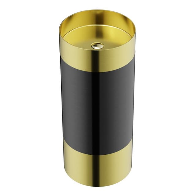 Karran Cinox Brushed Gold Vanity Pedestal Sink Single Bowl, - CCP300G