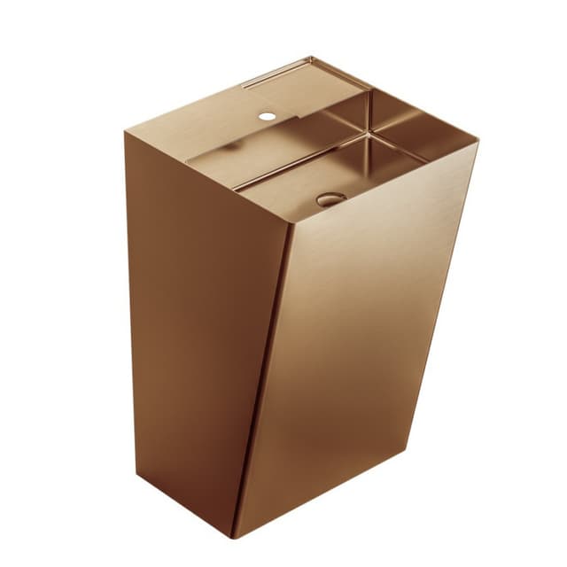 Karran Cinox Brushed Brushed Copper Vanity Pedestal Sink Single Bowl, - CCP500BC