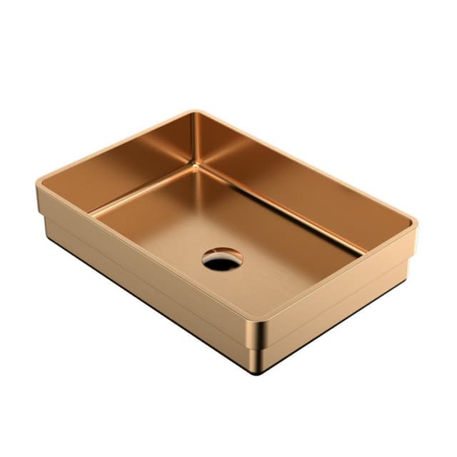 Karran Cinox Brushed Brushed Copper Top mount Vanity Sink Single Bowl, - CCT200BC