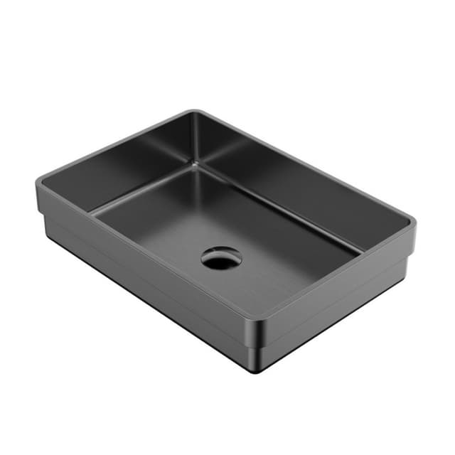 Karran Cinox Brushed Gunmetal Grey Top mount Vanity Sink Single Bowl, - CCT200GG