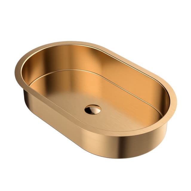 Karran Cinox Brushed Brushed Copper Undermount Vanity Sink Single Bowl, - CCU200BC