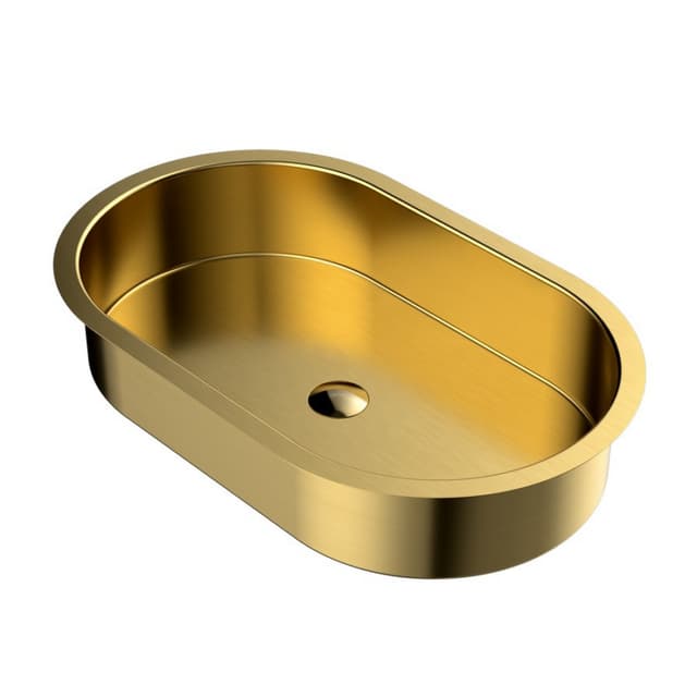 Karran Cinox Brushed Gold Undermount Vanity Sink Single Bowl, - CCU200G