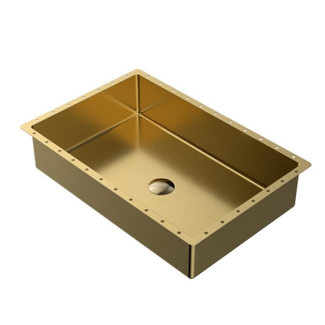 Karran Cinox Brushed Gold Undermount Vanity Sink Single Bowl, - CCU300G