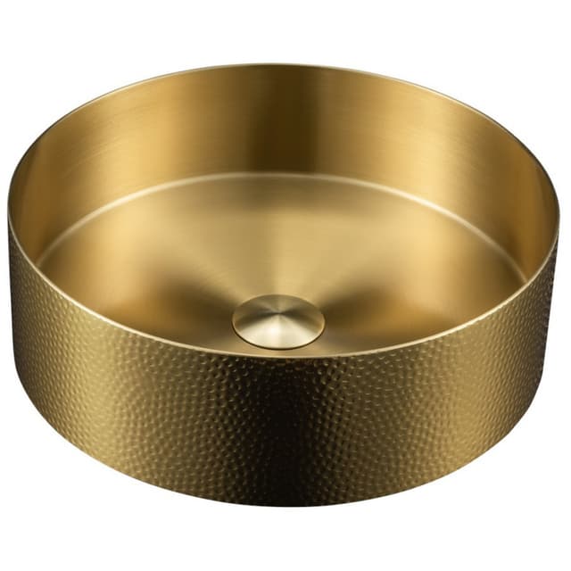 Karran Cinox Brushed Gold Top mount Vessel Vanity Sink Single Bowl, - CCV100G