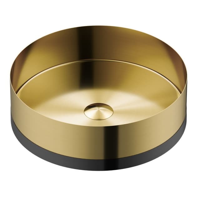 Karran Cinox Brushed Gold Top mount Vessel Vanity Sink Single Bowl, - CCV300G