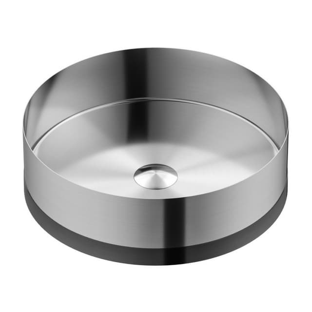 Karran Cinox Brushed Stainless Steel Top mount Vessel Vanity Sink Single Bowl, - CCV300SS