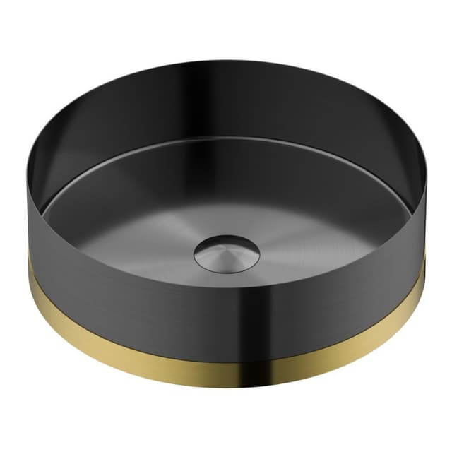 Karran Cinox Brushed Gold Top mount Vessel Vanity Sink Single Bowl, - CCV350G