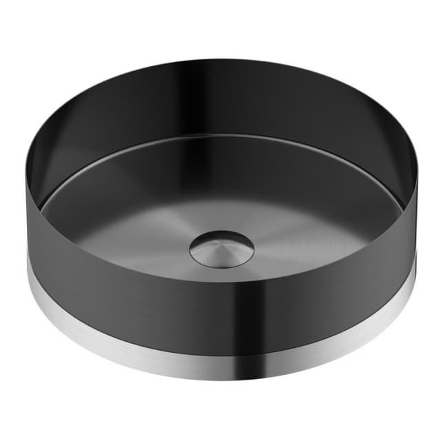 Karran Cinox Brushed Stainless Steel Top mount Vessel Vanity Sink Single Bowl, - CCV350SS