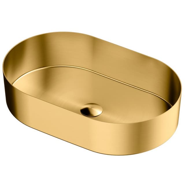 Karran Cinox Brushed Gold Top mount Vessel Vanity Sink Single Bowl, - CCV350G