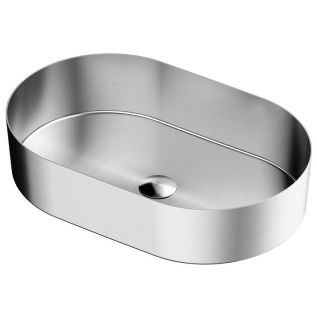 Karran Cinox Brushed Stainless Steel Top mount Vessel Vanity Sink Single Bowl, - CCV400SS
