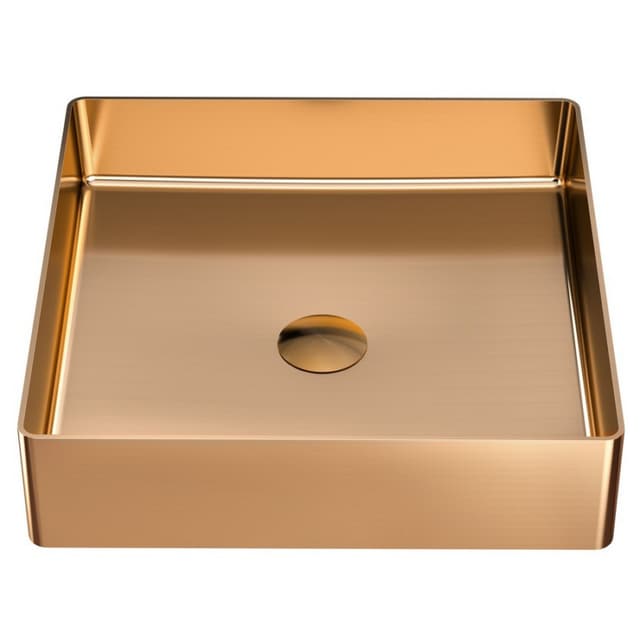 Karran Cinox Brushed Brushed Copper Top mount Vessel Vanity Sink Single Bowl, - CCV500BC