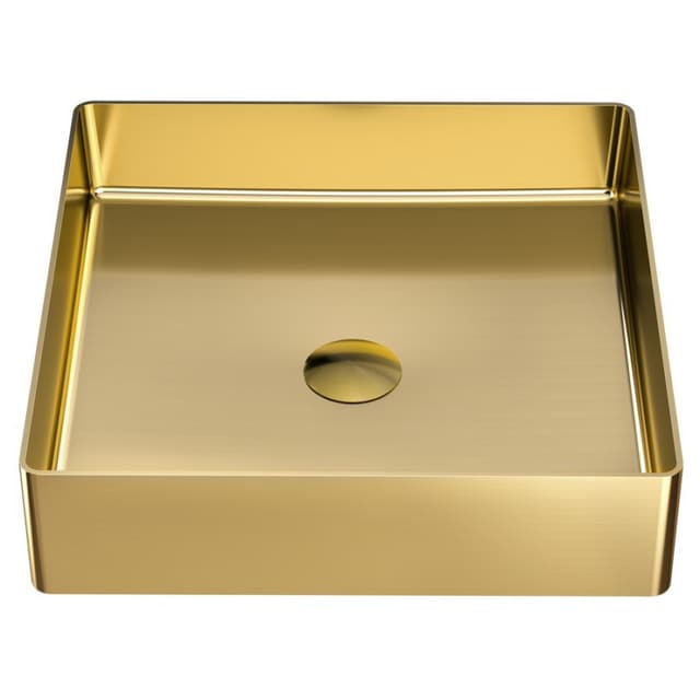 Karran Cinox Brushed Gold Top mount Vessel Vanity Sink Single Bowl, - CCV500G