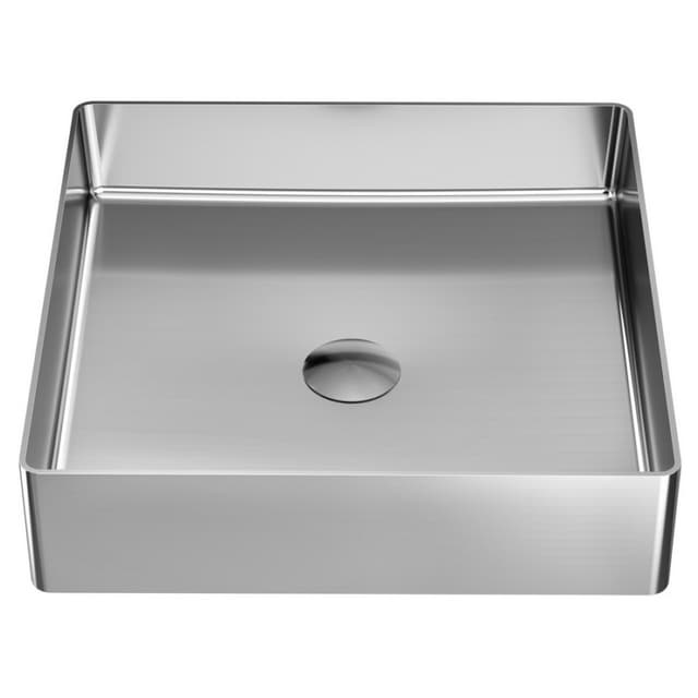 Karran Cinox Brushed Stainless Steel Top mount Vessel Vanity Sink Single Bowl, - CCV500SS