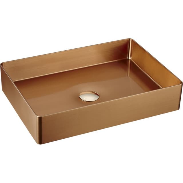 Karran Cinox Brushed Brushed Copper Top mount Vessel Vanity Sink Single Bowl, - CCV600BC