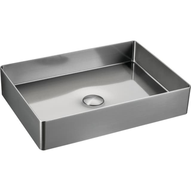 Karran Cinox Brushed Stainless Steel Top mount Vessel Vanity Sink Single Bowl, - CCV600SS