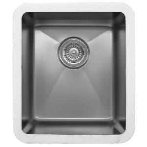 Karran Edge 400 16-1/4"W Stainless Steel Seamless undermount Kitchen Sink Single Bowl, 18 Gauge ADA Compliant - E-415
