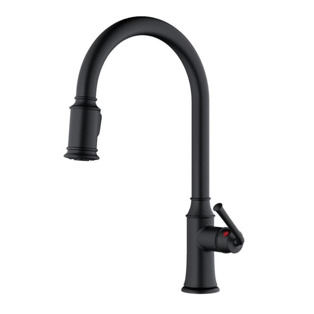 Karran Auburn Single Handle Pull-Down Dual Function Kitchen Faucet, 1.8GPM, 360 Degree, ADA Compliant