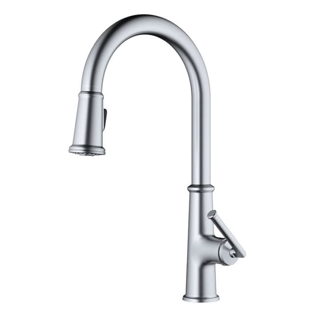Karran Elwood Single Handle Pull-Down Dual Function Kitchen Faucet, 1.8GPM, 360 Degree, ADA Compliant