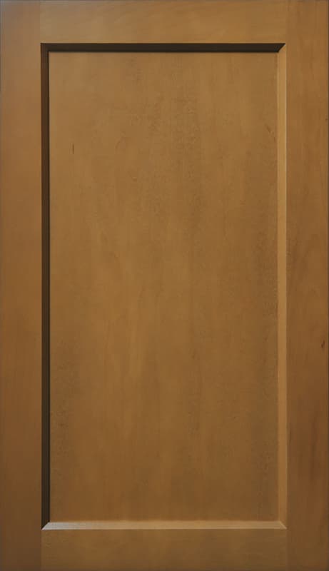 Warmwood Beech Recessed Panel Door Base Peninsula Cabinet