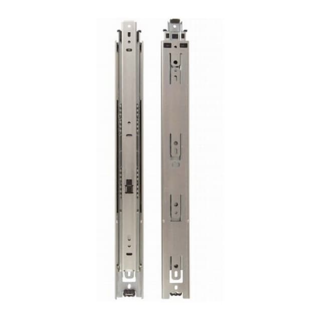 Knape and Vogt Full Extension Hold-in anti-rebound Ball Bearing Drawer Slide 8400 Series, Unhanded Side Mount Black Bulk-Pack