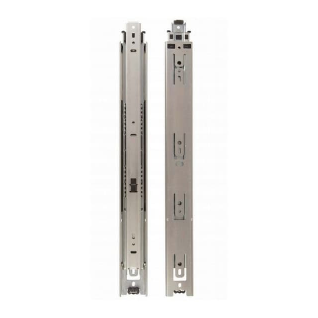 Knape and Vogt Over Travel Hold-in anti-rebound Ball Bearing Drawer Slide 8405 Series, Unhanded Side Mount Black Bulk-Pack