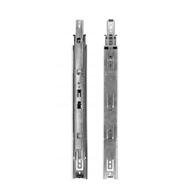 Knape and Vogt Full Extension Hold-in anti-rebound Ball Bearing Drawer Slide 8407 Series, Unhanded Side Mount Zinc Bulk-Pack