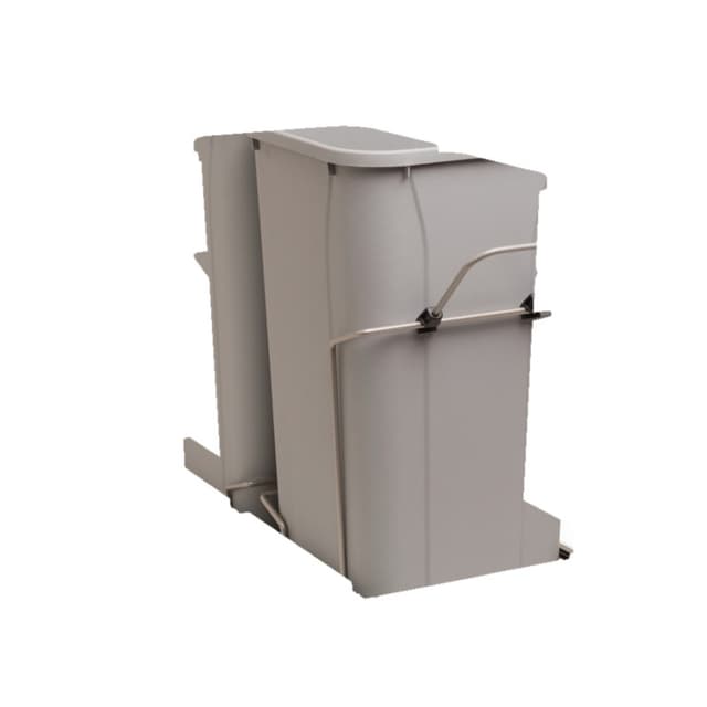 Simply Put, Bottom Mount Trash Pull-Out, Platinum, Knape and Vogt