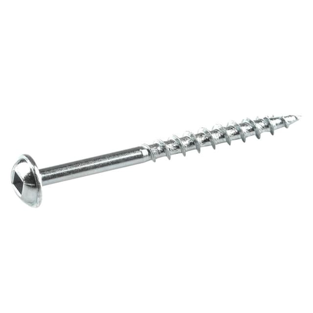 Kreg #8 x 2" Washer Head Face Frame and Pocket-Hole Screw Square Drive - Type 17 Auger Point Coarse Thread Zinc, SML-C2 - 250 - 250/Box