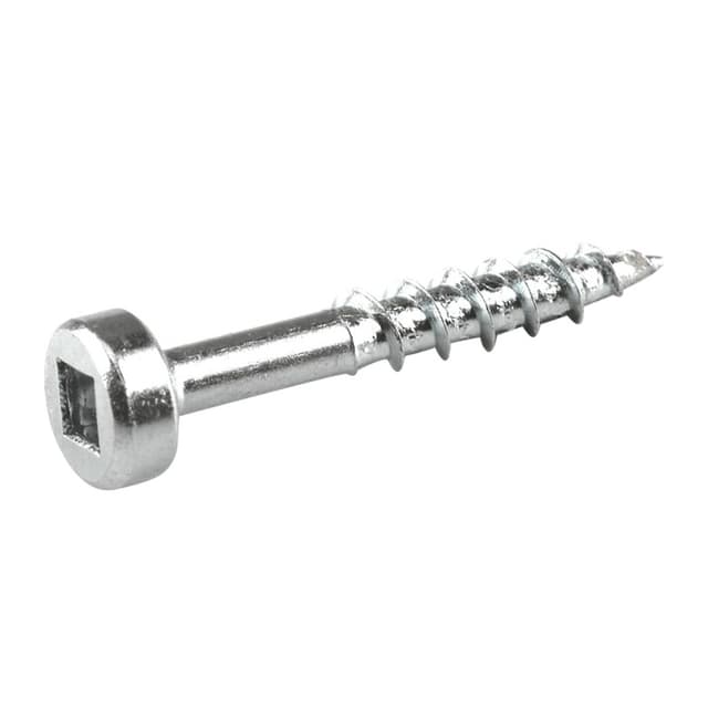 Kreg #7 Modified Pan Head Face Frame and Pocket-Hole Screw Square Drive - Type 17 Auger Point Coarse Thread Zinc