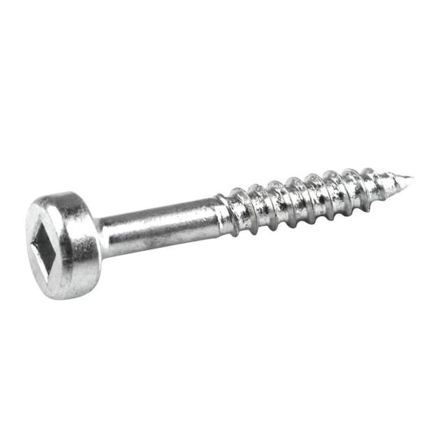 Kreg #6 x 1" Modified Pan Head Face Frame and Pocket-Hole Screw Square Drive - Type 17 Auger Point Fine Thread Zinc, SPS-F1 - 500 - 500/Box