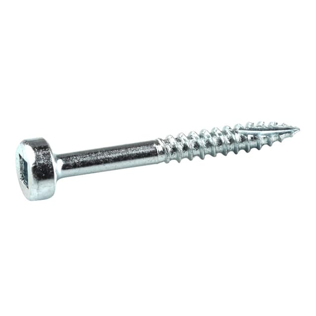 Kreg #6 Modified Pan Head Face Frame and Pocket-Hole Screw Square Drive - Type 17 Auger Point Coarse Thread Zinc