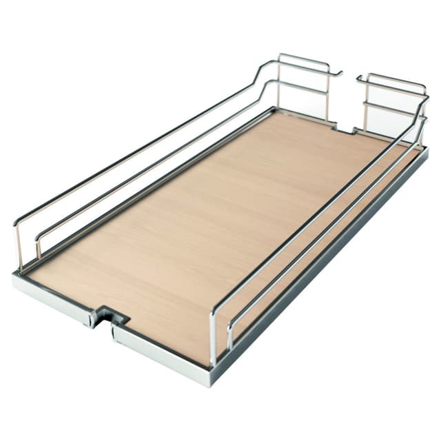 Kessebohmer Dispensa Shelf Arena Classic 24" Tall Chrome/Maple 2-Shelf Pull-Out