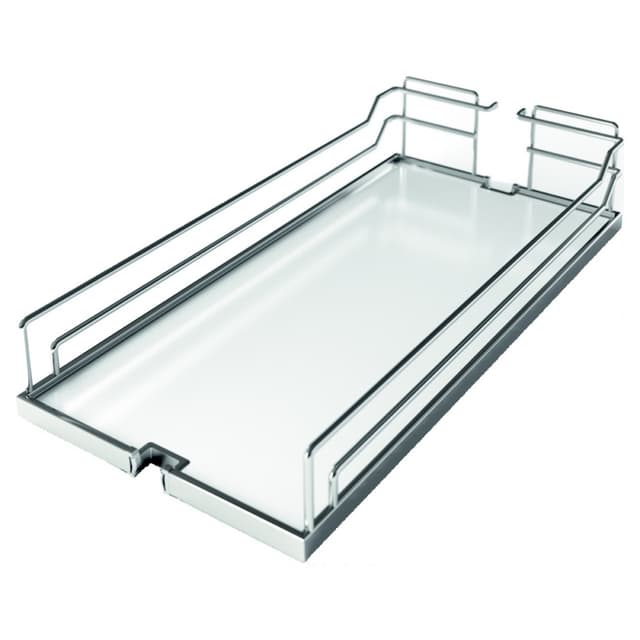 Kessebohmer Dispensa Shelf Arena Classic 24" Tall Chrome/White 2-Shelf Pull-Out