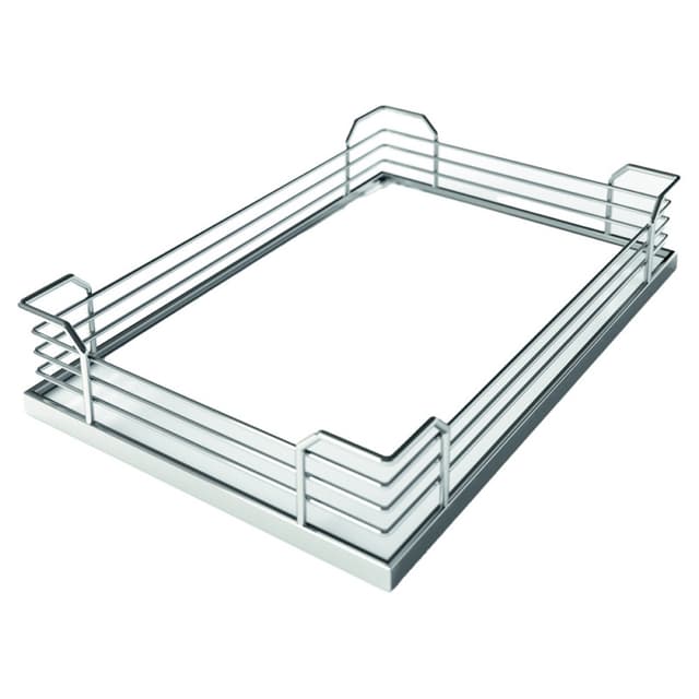 Tandem Arena 67" Tall Classic Pantry Pull-Out, Chrome/White, Kessebohmer